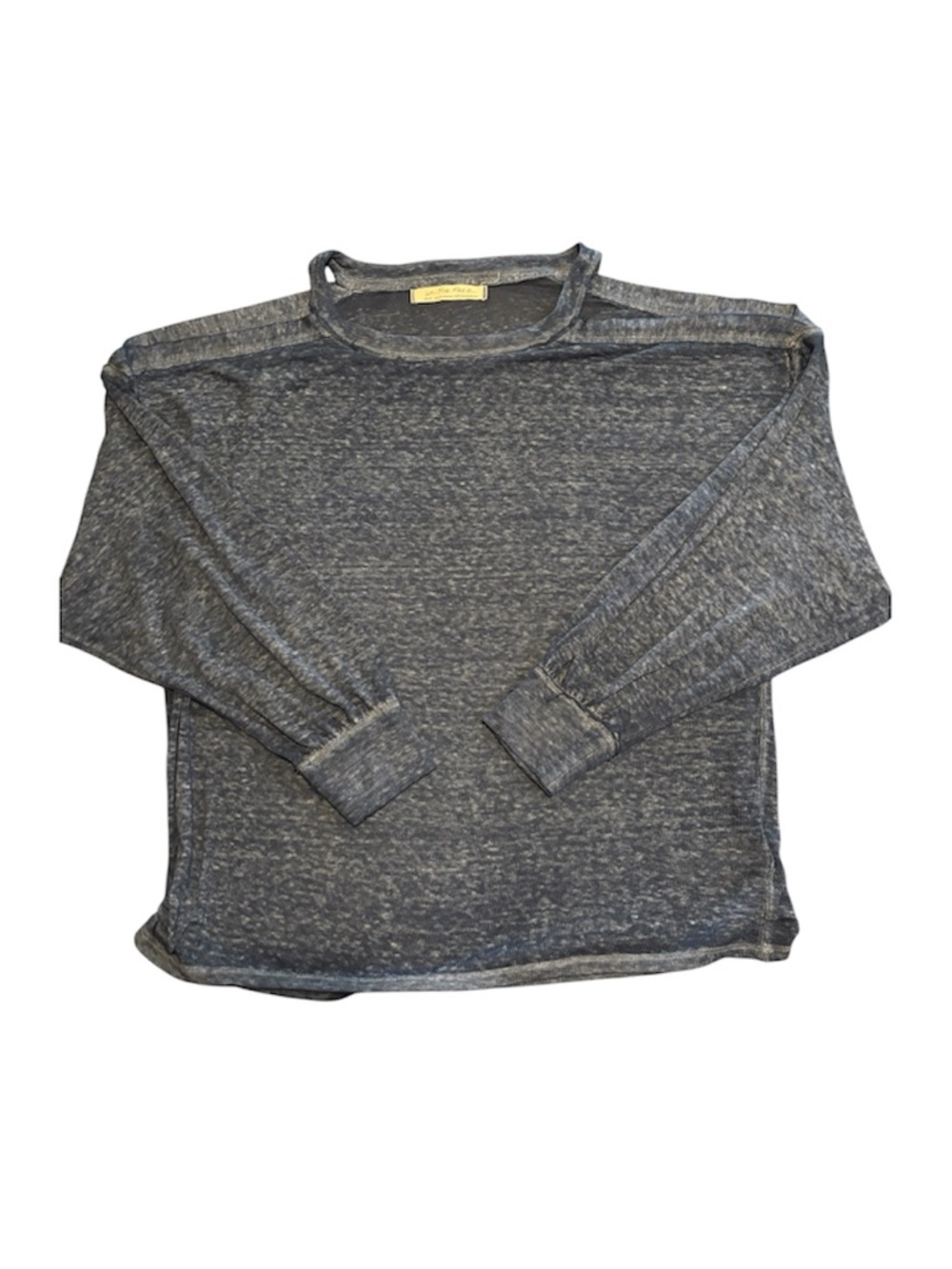 We The Free Womens Marled Navy Crew Thin Sweater Shirt. Size Small. Free People